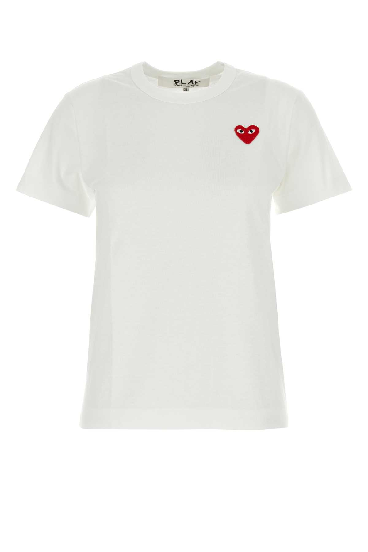[COMME DES GARCONS PLAY] T-shirts Short Sleeve FW26 AXT108051 WHITE