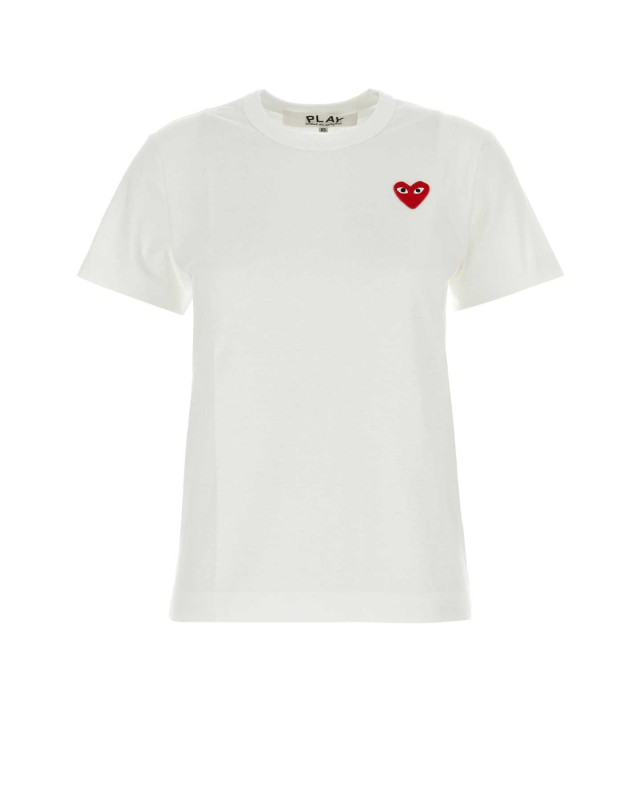 [COMME DES GARCONS PLAY] T-shirts Short Sleeve FW26 AXT108051 WHITE