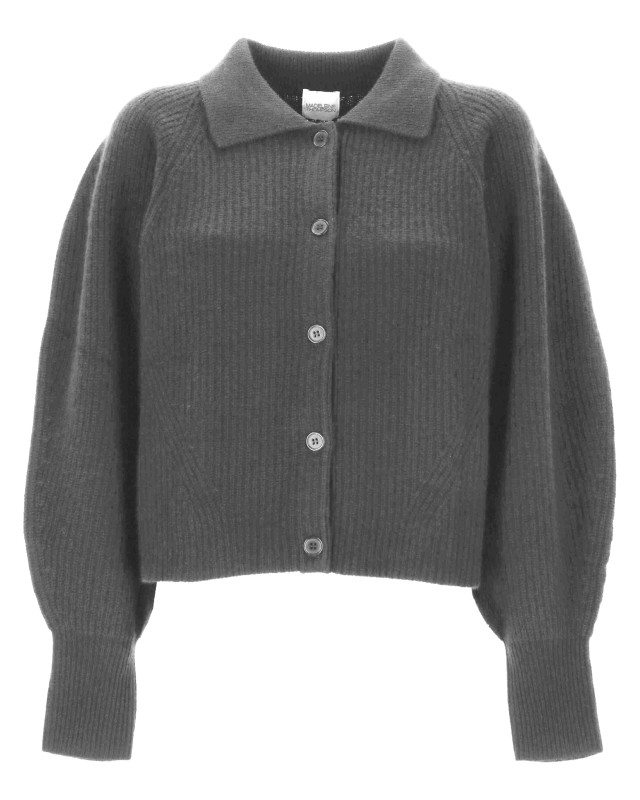 [MADELEINE THOMPSON] Cardigan FW25 AW25C02MID GREY