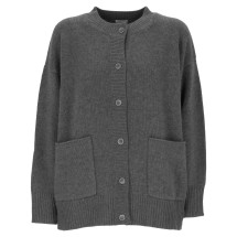 [MADELEINE THOMPSON] Cardigan FW25 AW25C04MID GREY