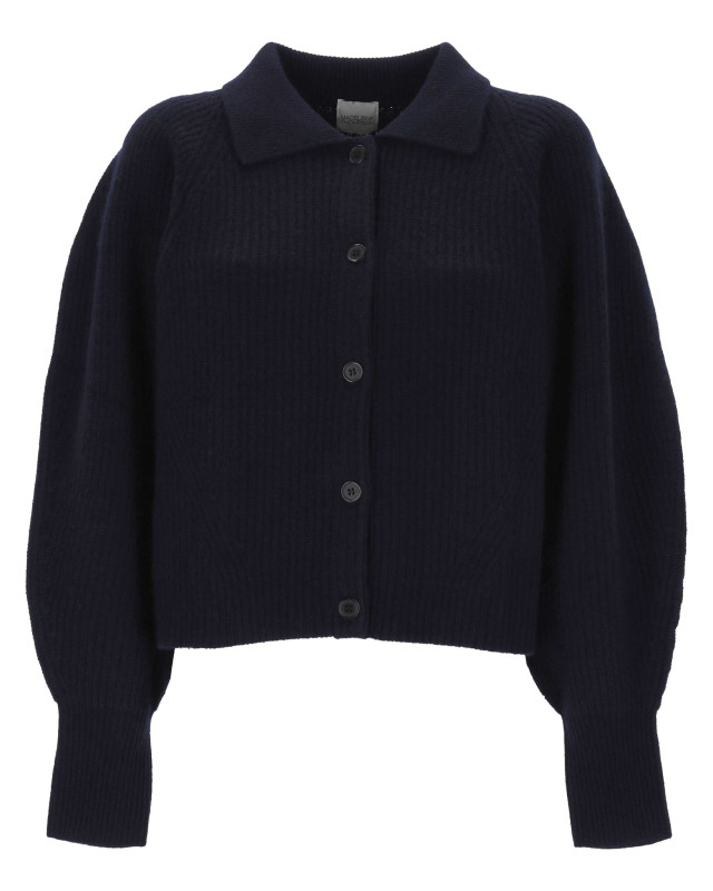 [MADELEINE THOMPSON] Cardigan FW25 AW25C02NAVY