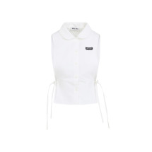 [Miu Miu] Shirts Sleeveless FW26 MK2041SOOO.163M