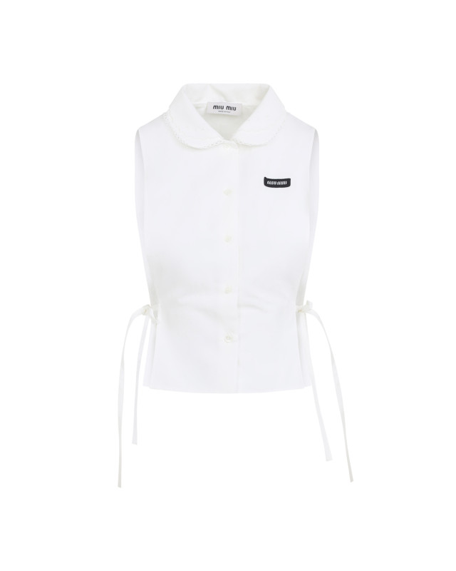 [Miu Miu] Shirts Sleeveless FW26 MK2041SOOO.163M