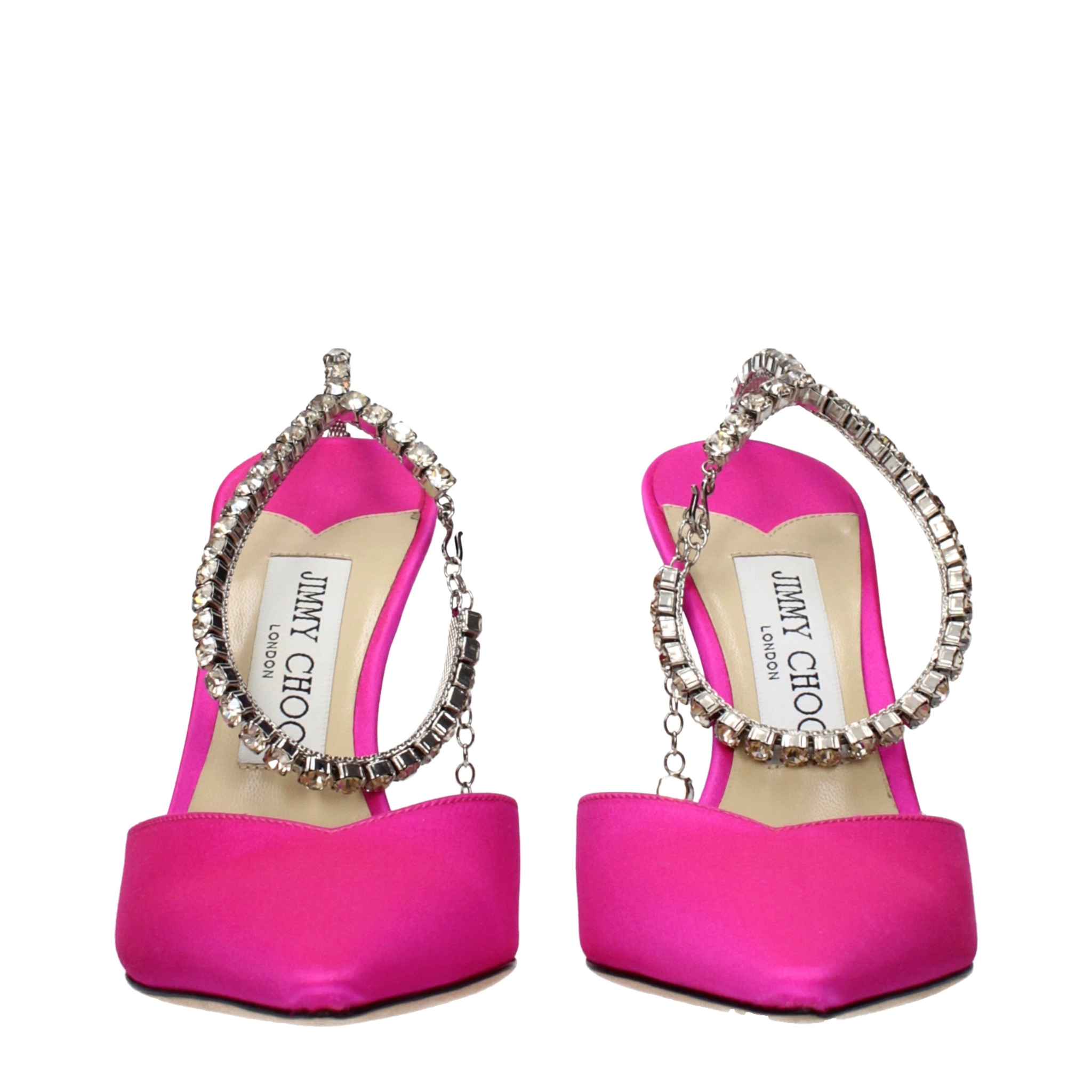 [Jimmy Choo] Slingback SS25 SAEDA100BGHFUCHSIACRYSTALHONEY