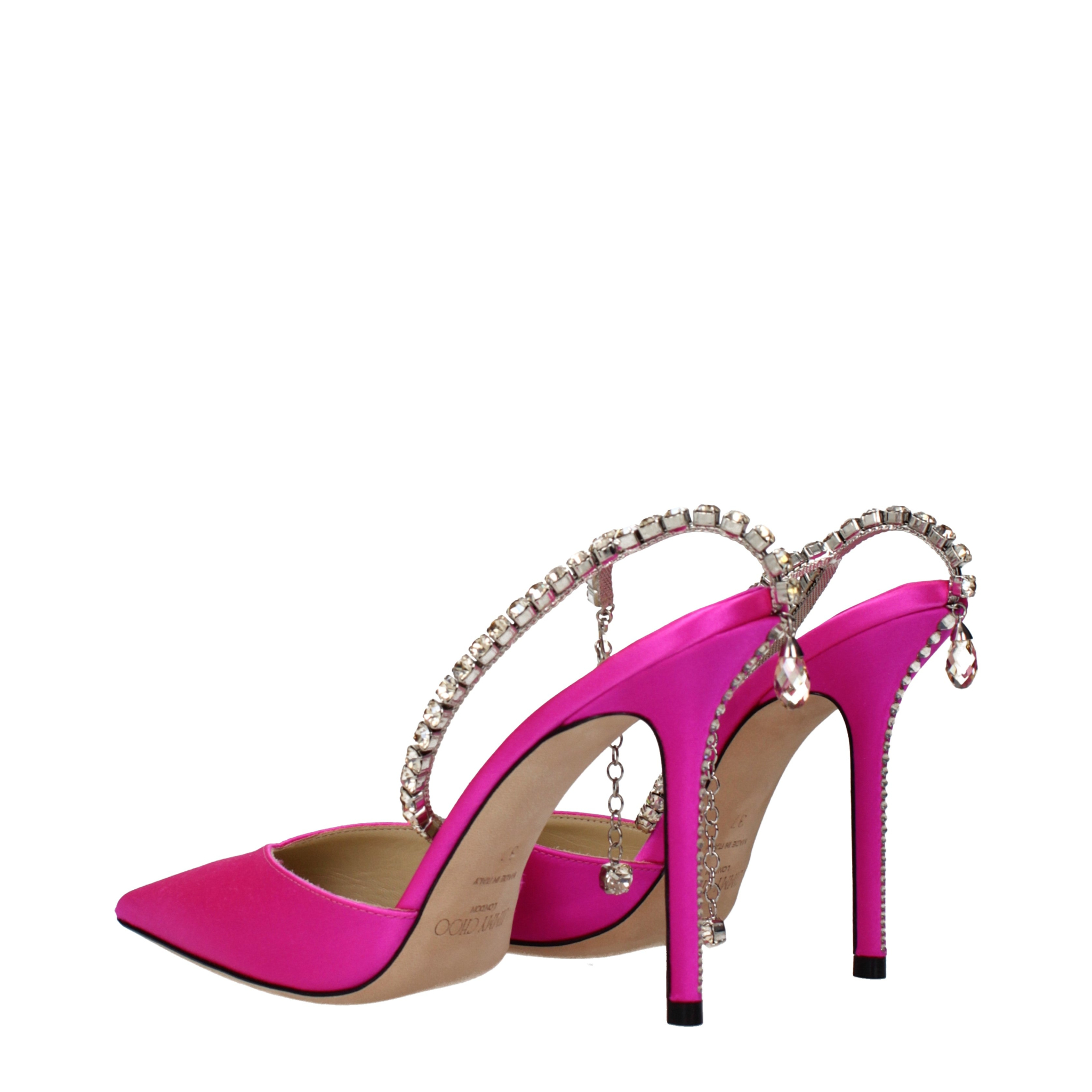 [Jimmy Choo] Slingback SS25 SAEDA100BGHFUCHSIACRYSTALHONEY
