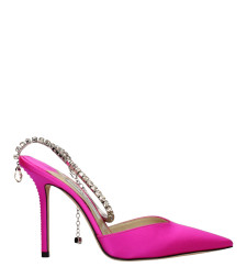 [Jimmy Choo] Slingback SS25 SAEDA100BGHFUCHSIACRYSTALHONEY