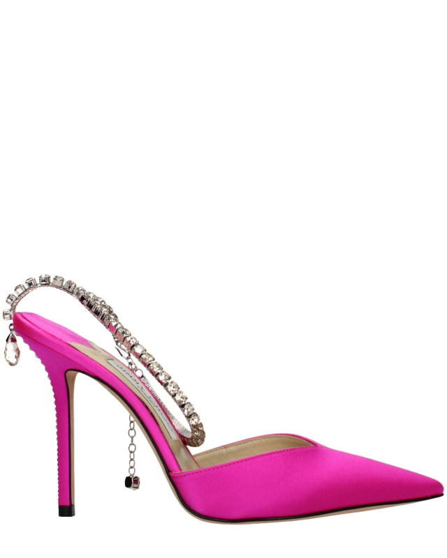 [Jimmy Choo] Slingback SS25 SAEDA100BGHFUCHSIACRYSTALHONEY
