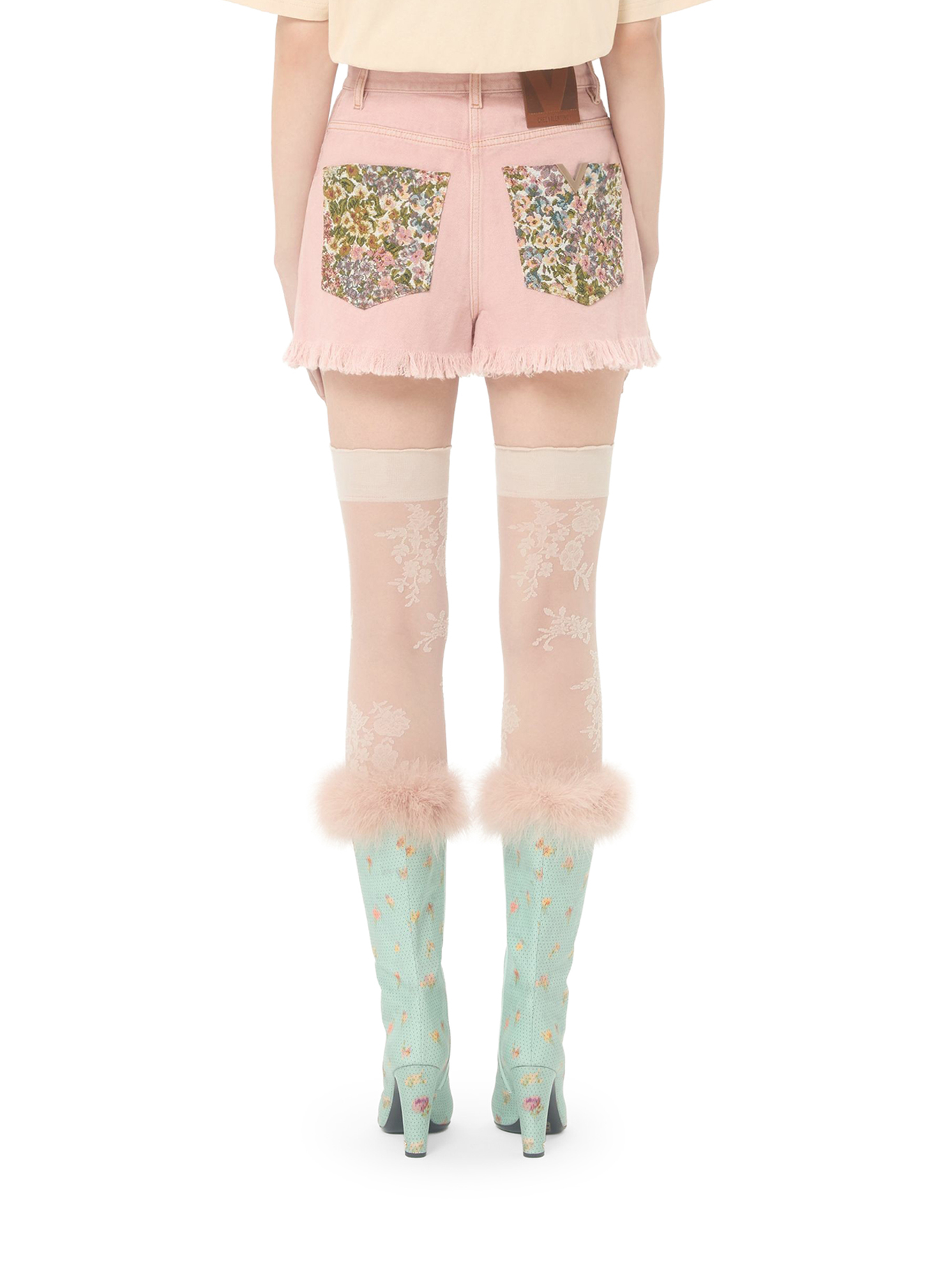 [Valentino Garavani] Shorts SS26 8B3DDB8S9Y9O45 OLD ROSE