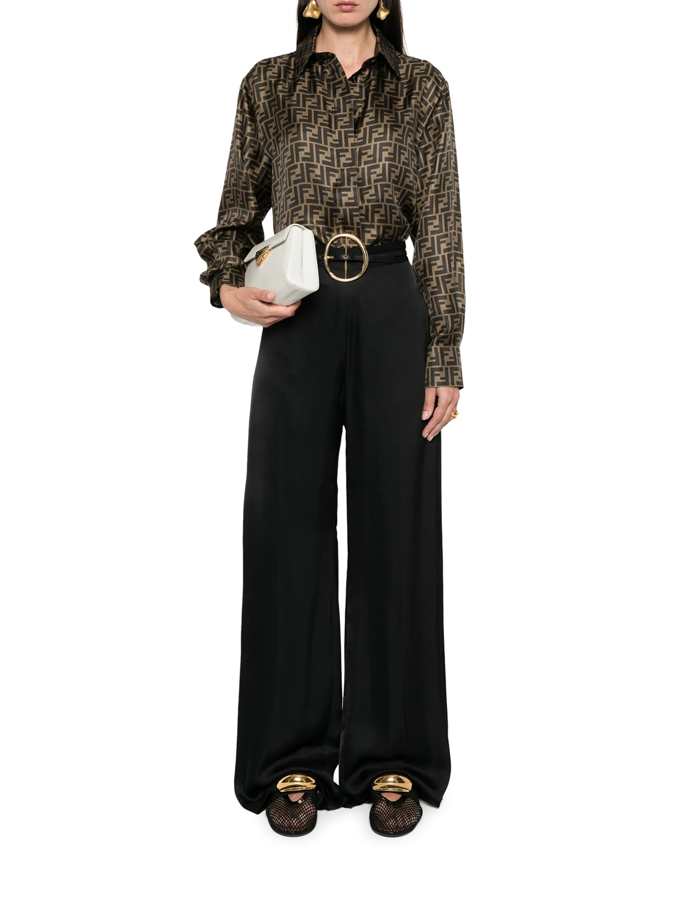 [Fendi] Shirts Long Sleeve FW26 FS8107A8G3F118W TOBACCO
