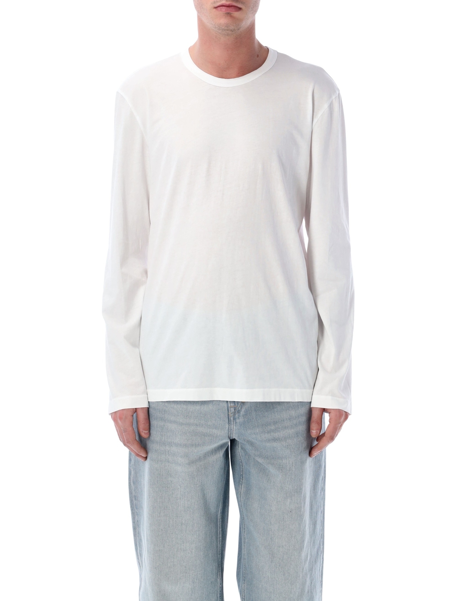 [JAMES PERSE] T-shirts Long Sleeve FW26 MLJ3351WHT