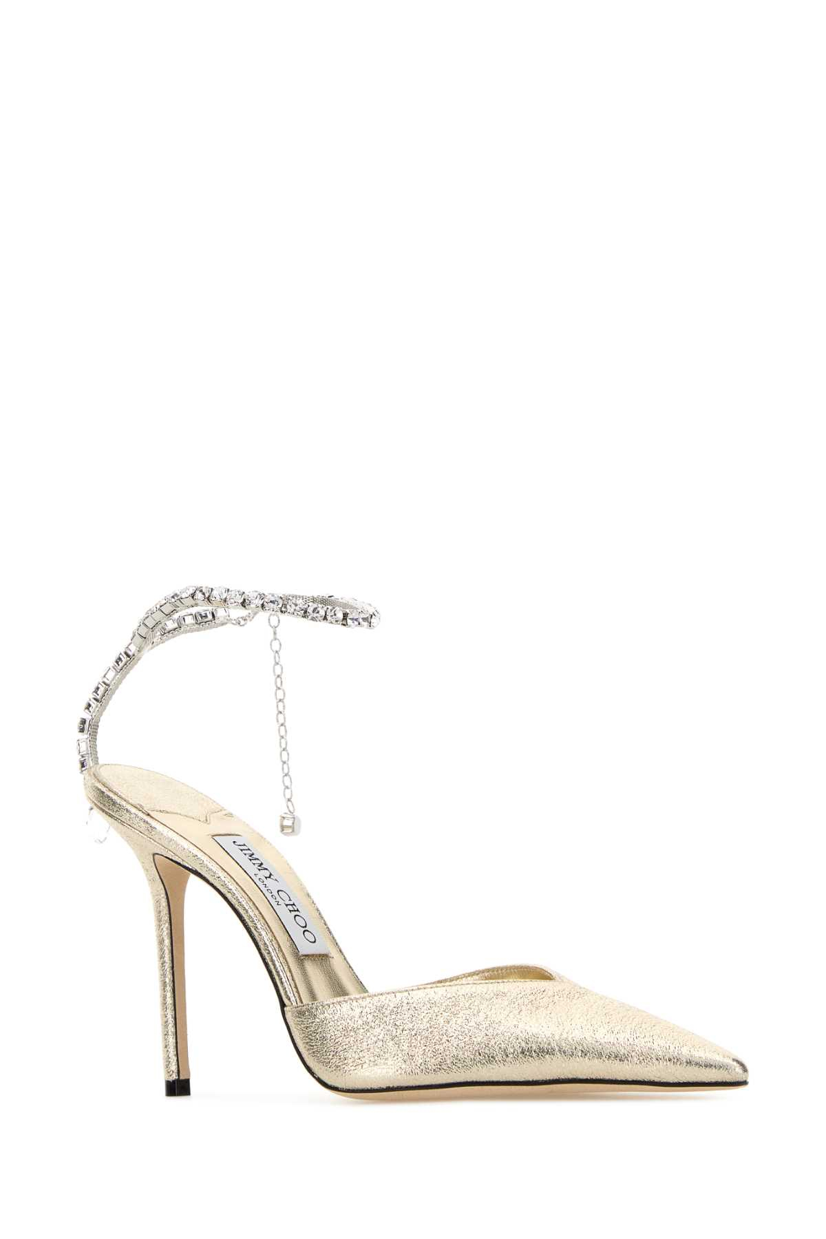 [Jimmy Choo] Sandals FW26 SAEDA100DQM PLATINUMCRYSTAL