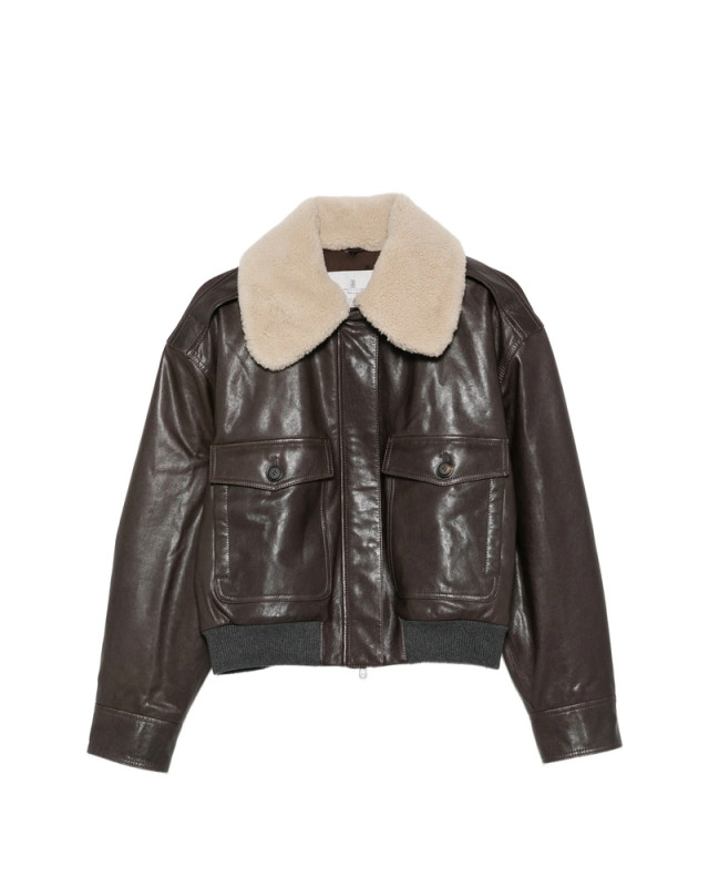 [Brunello Cucinelli] Leather Jacket FW26 MPCTN7656P  C4192