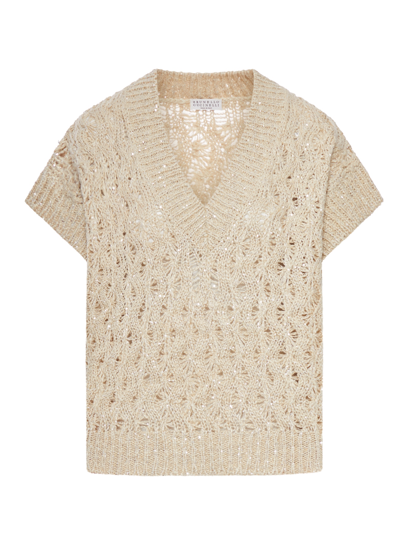 [Brunello Cucinelli] T-shirts Short Sleeve SS26 MEA371112CBU80 BIONDO STRACCIATELLA
