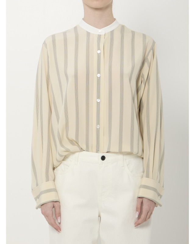 [THE ROW] Shirts Long Sleeve SS26 10797_W4349_WHITE/BLACK