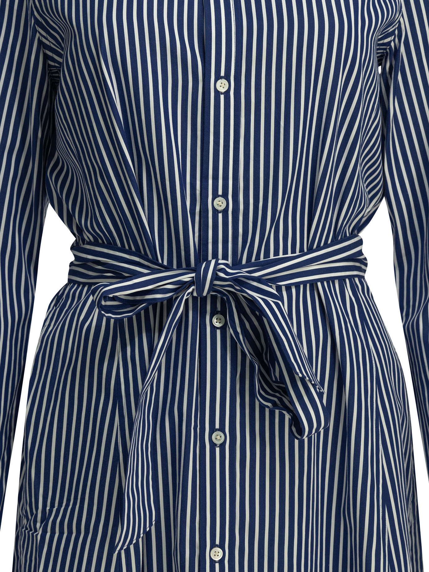 [Polo Ralph Lauren] Long sleeve dress SS26 211891430001BRIGHT NAVY/WHITE