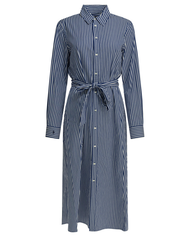 [Polo Ralph Lauren] Long sleeve dress SS26 211891430001BRIGHT NAVY/WHITE