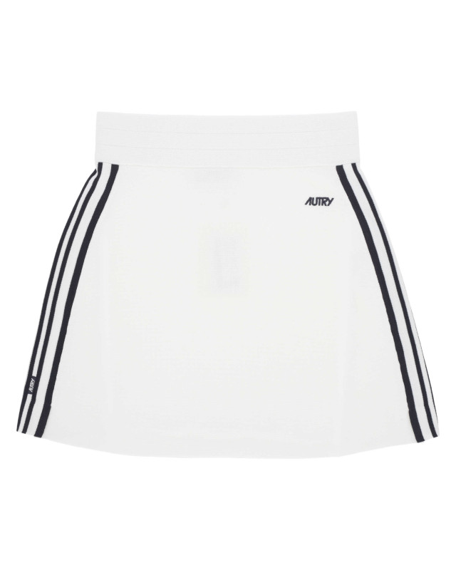 [AUTRY] Mini skirt SS26 SKPW031WKNIT WHITE