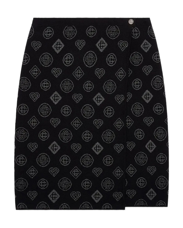 [Casablanca] Midi skirt FW25 AW25KW107601BLACK