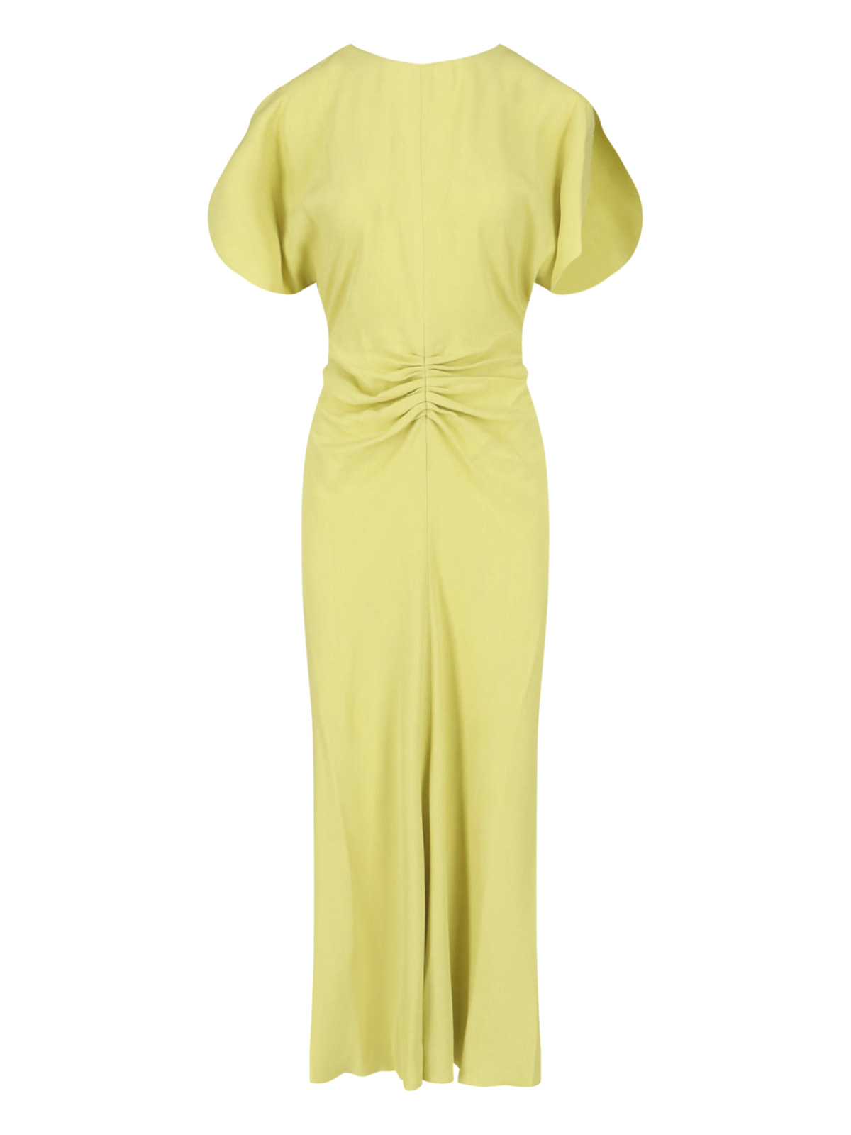 [VICTORIA BECKHAM] Short sleeve dress FW26 1226WDR005227ZCHARTREUSE
