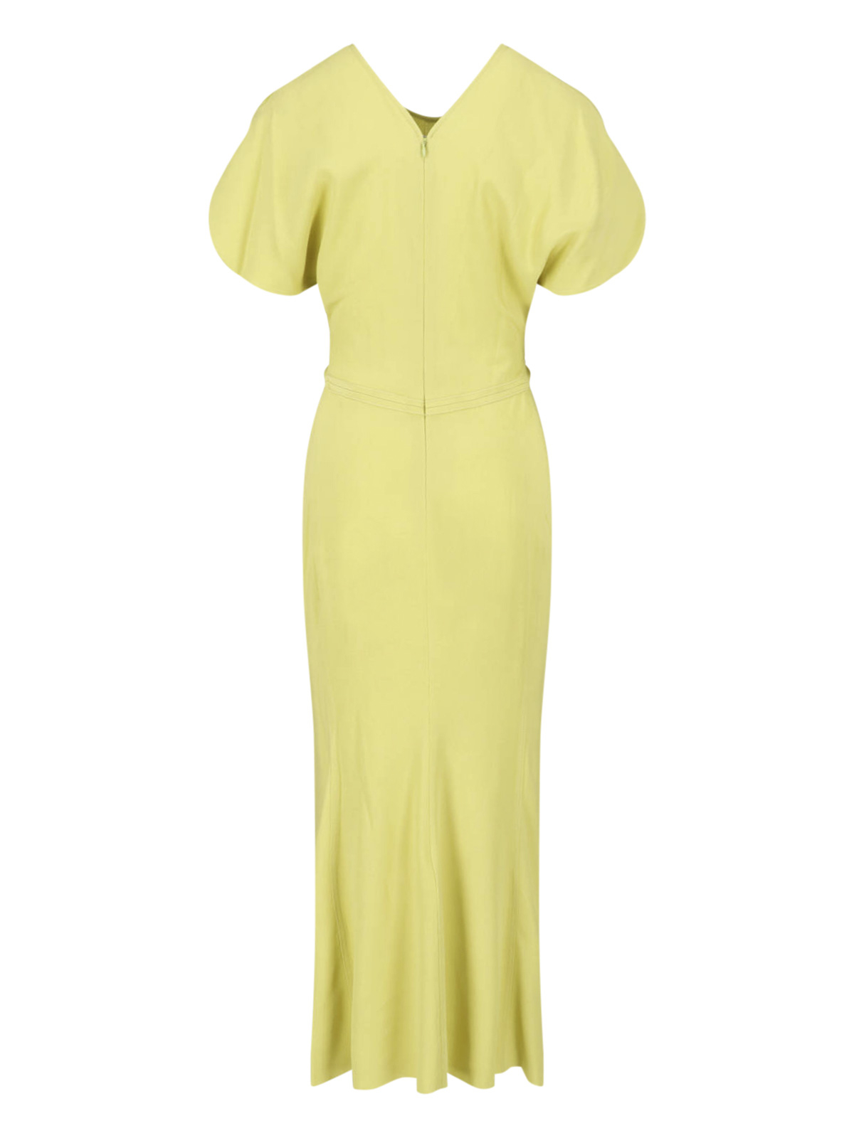 [VICTORIA BECKHAM] Short sleeve dress FW26 1226WDR005227ZCHARTREUSE