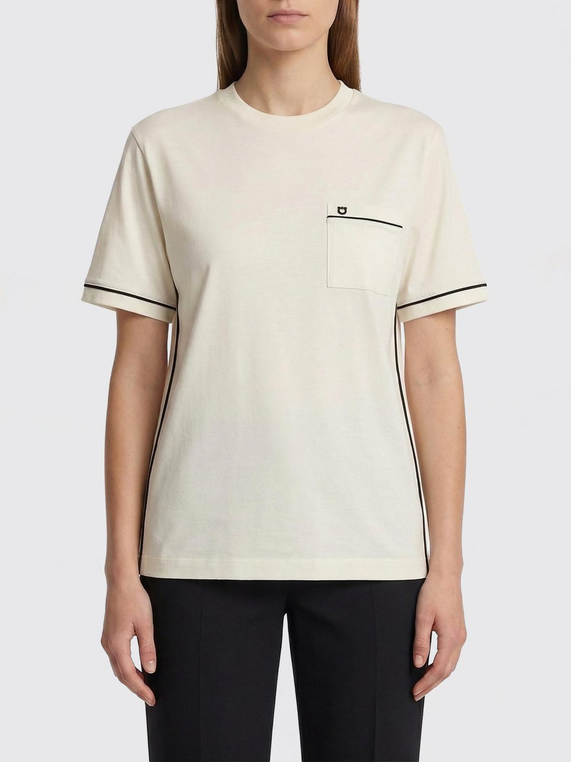 [Ferragamo] T-shirts Short Sleeve SS26 791701 MASCARPONEEXPRESSO