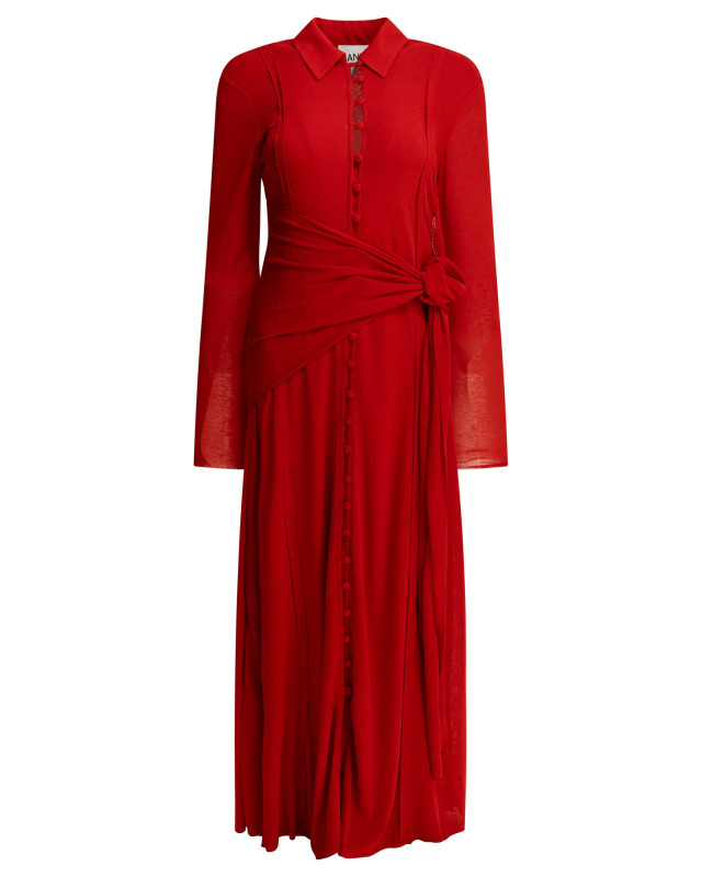[GANNI] Long sleeve dress SS26 A103048406P
