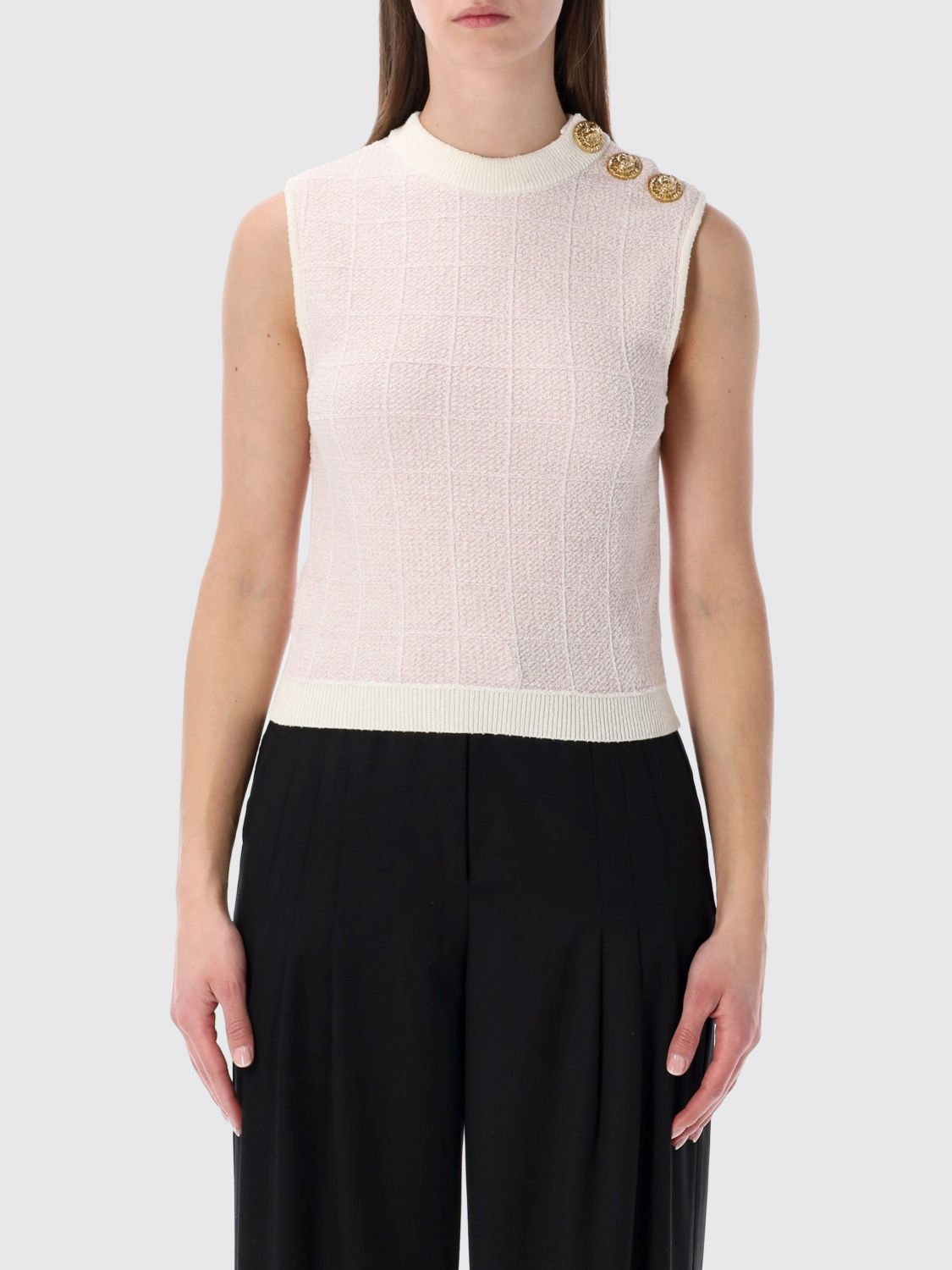[Balmain] Tank top SS26 GF1AG850KJ48 OIB