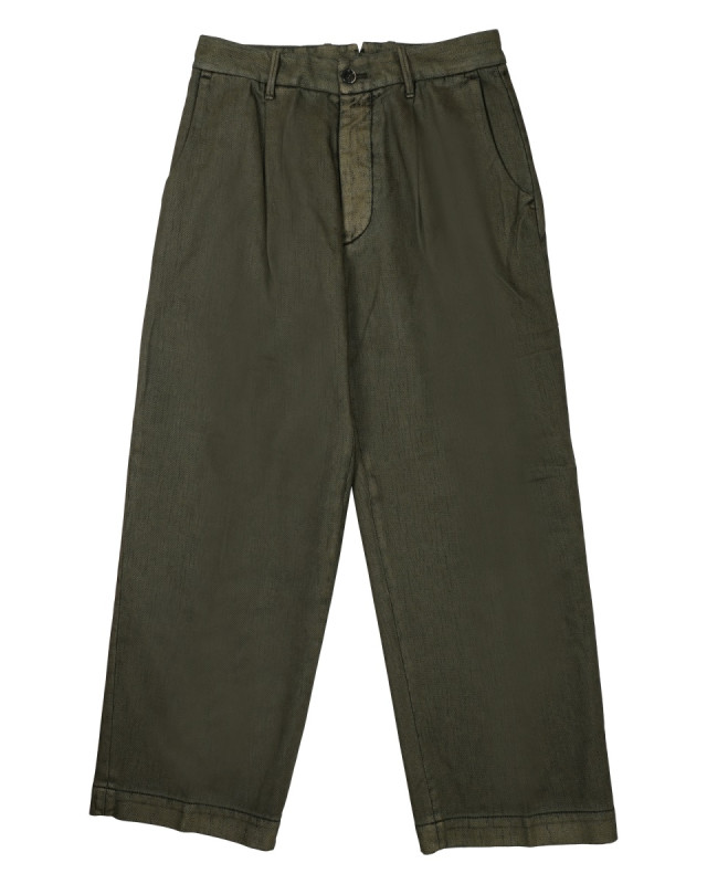 [NINE:INTHE:MORNING] Trousers FW25 PHL06_U13OLIVA