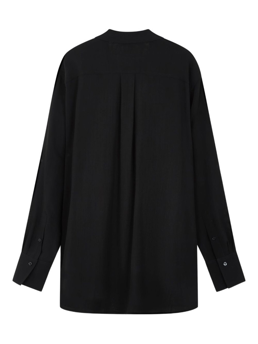 [TOTEME] Shirts Long Sleeve FW25 254WRT0560FB0480_BLACK001
