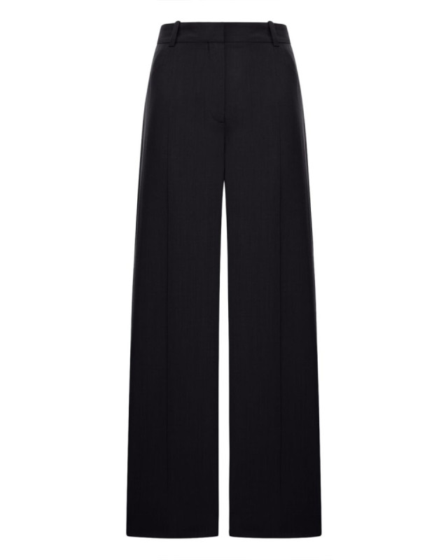 [TOTEME] Pants FW25 254WRB0303FB0475_BLACK001