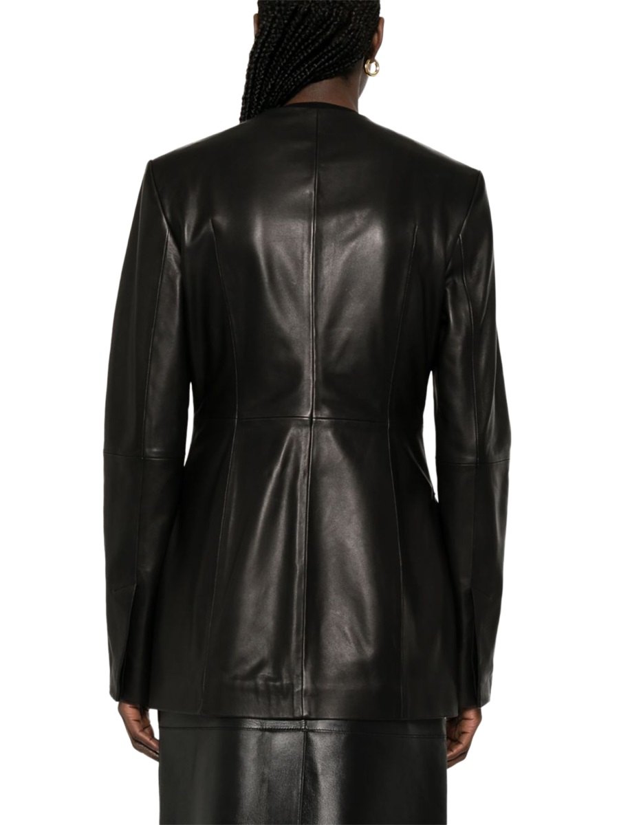 [TOTEME] Jacket FW25 252WRO0192LE0127_BLACK001