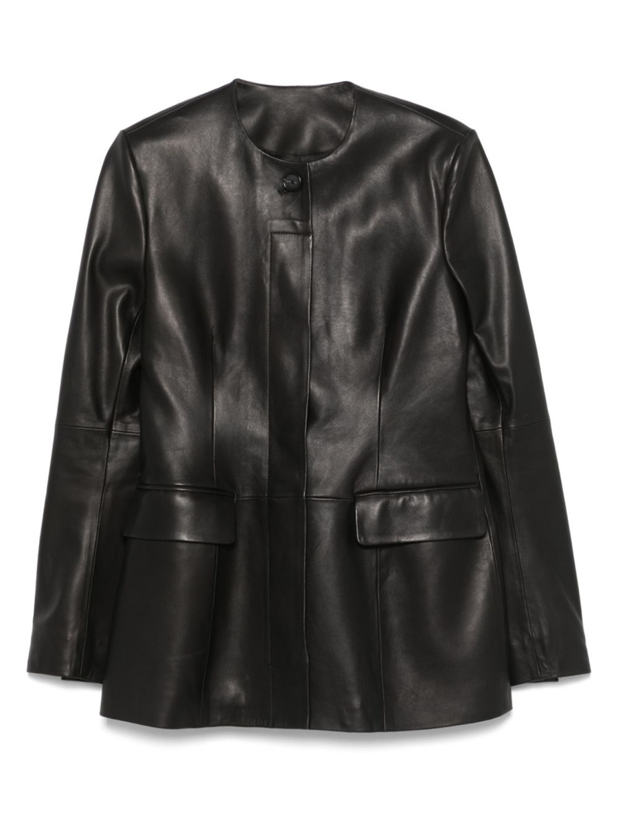 [TOTEME] Jacket FW25 252WRO0192LE0127_BLACK001