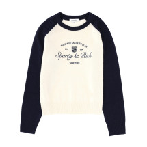 [SPORTY&RICH] Knitwear FW25 WS07561412WH63_ECRU/DARKNAVY