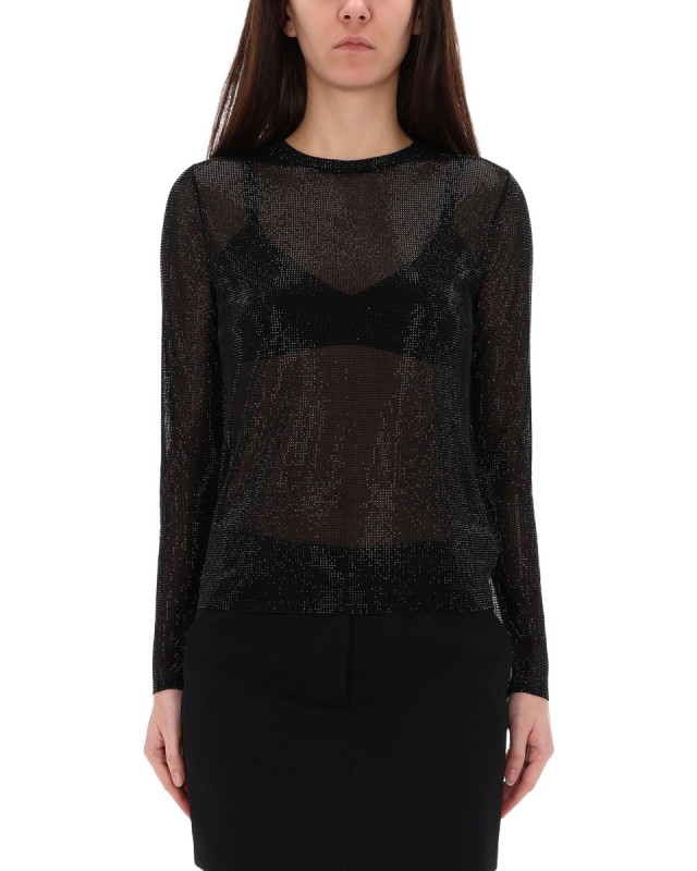 [MICHAEL BY MICHAEL KORS] T-shirts Long Sleeve FW25 MF561A5B8D_001BLACK