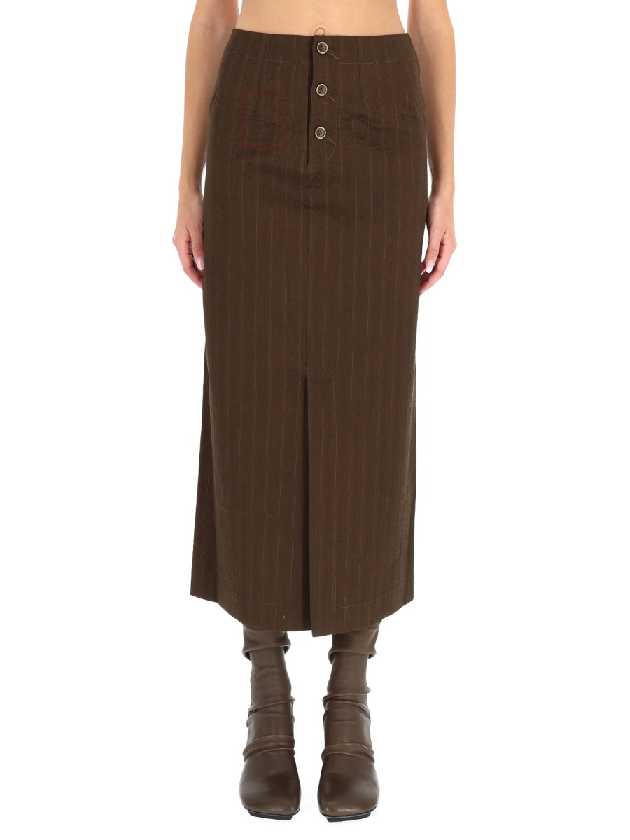 [UMA WANG] Midi skirt FW25 UW2026_UW600