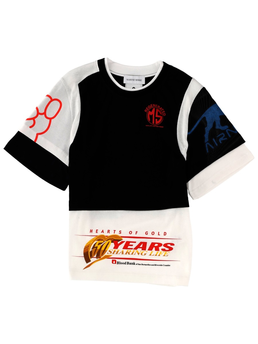 [MARINE SERRE] T-shirts Short Sleeve FW25 MTT096A_UJER0003WH11