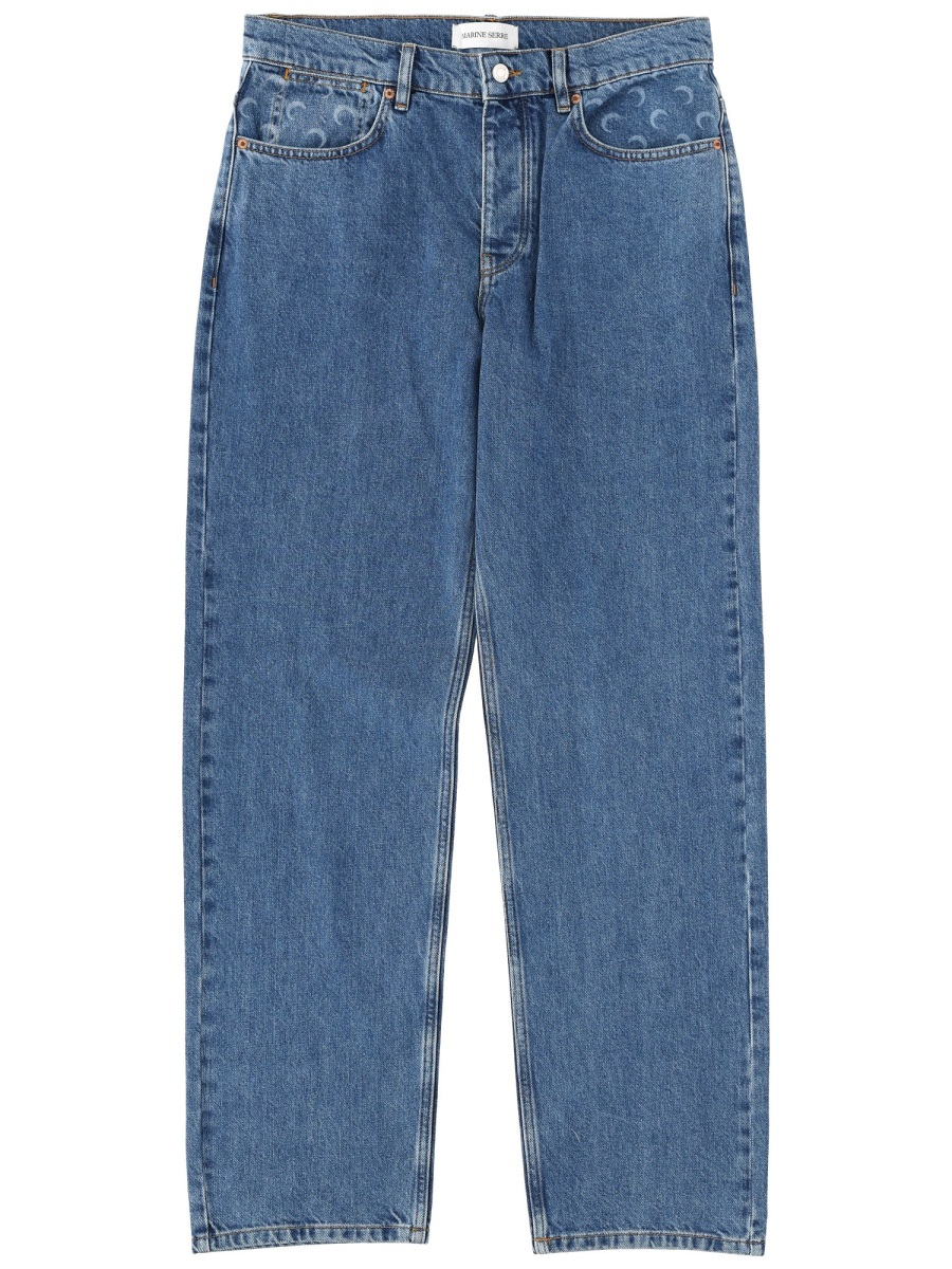 [MARINE SERRE] Jeans FW25 MPA066B_CDEN0002BL05