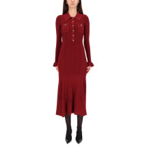 [Self-portrait] Long sleeve dress FW25 AW25-008MA-BU_BURGUNDY