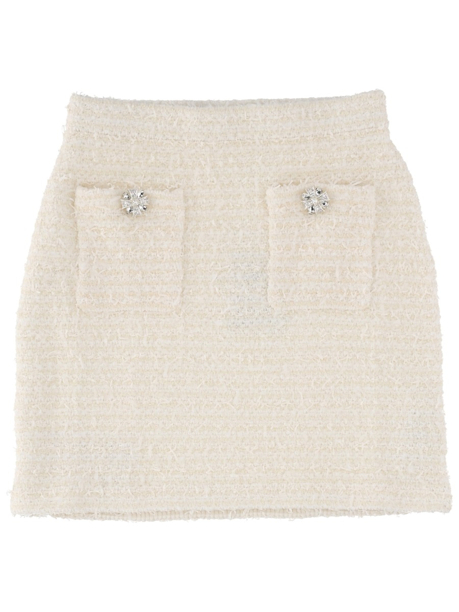 [Self-portrait] Mini skirt FW25 AW25-028SK-C_CREAM