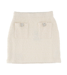 [Self-portrait] Mini skirt FW25 AW25-028SK-C_CREAM
