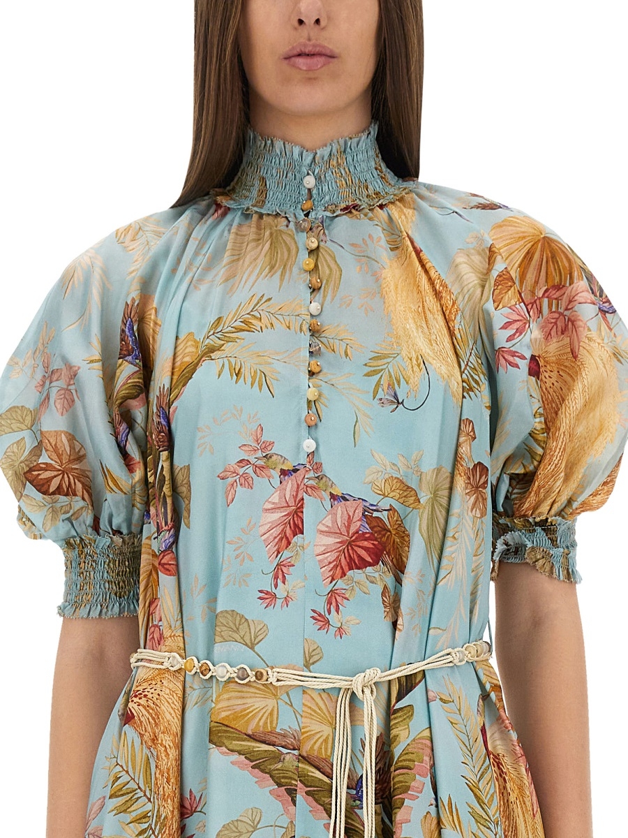[Zimmermann] Short sleeve dress FW25 4554DSS253_AQPLMFLO