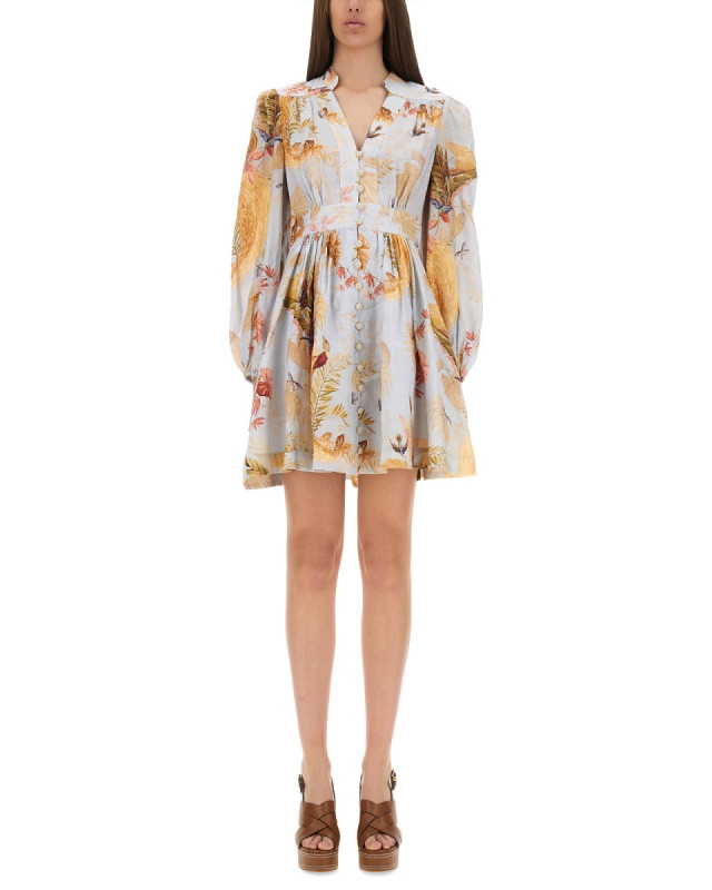 [Zimmermann] Long sleeve dress FW25 5147DSS253_LBPFL