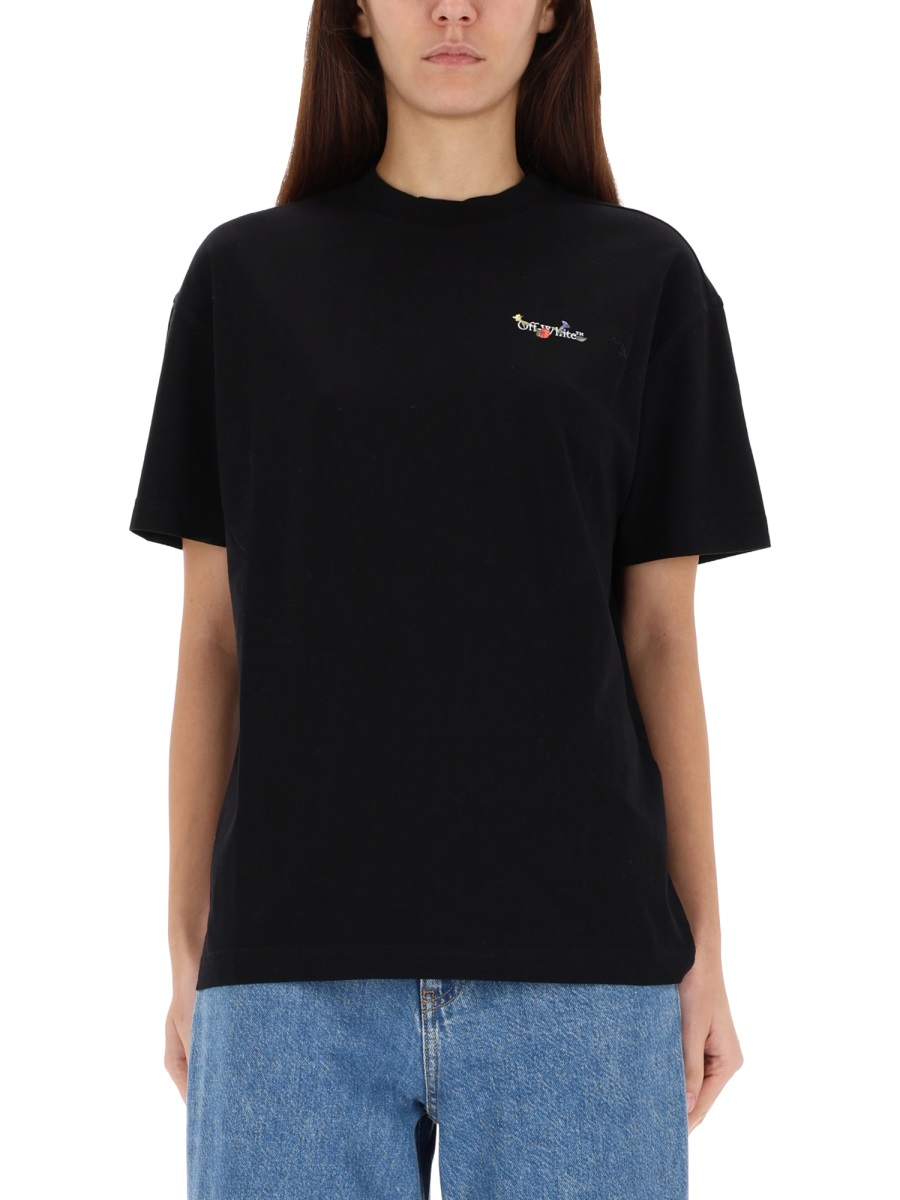 [Off-White] T-shirts Short Sleeve FW25 OWAA089_F25JER0011001
