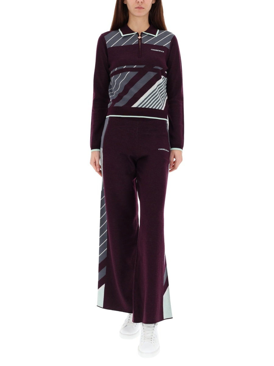 [Casablanca] Trousers FW25 W-AW25-KW-1086_01AUBERGINE