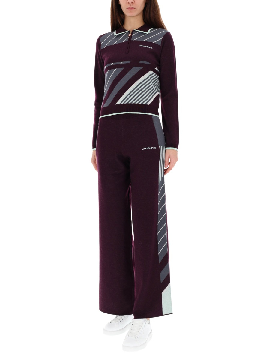 [Casablanca] Shirts Long Sleeve FW25 W-AW25-KW-1085_01AUBERGINE