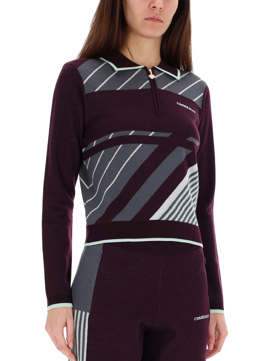 [Casablanca] Shirts Long Sleeve FW25 W-AW25-KW-1085_01AUBERGINE