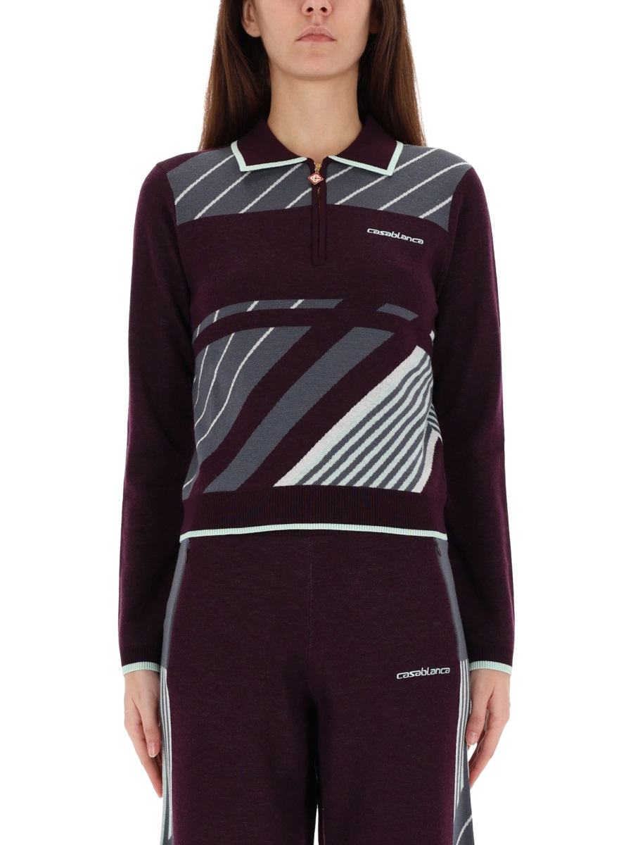 [Casablanca] Shirts Long Sleeve FW25 W-AW25-KW-1085_01AUBERGINE