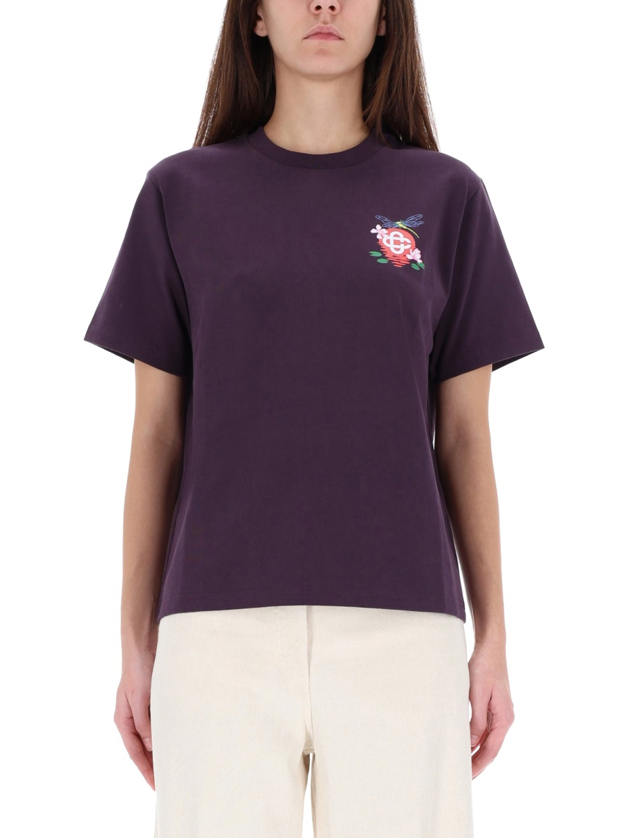 [Casablanca] T-shirts Short Sleeve FW25 W-AW25-JTS-046_01DRAGONFLYFLORAL
