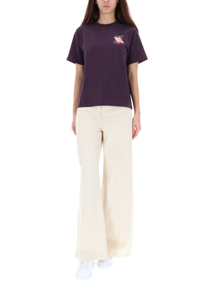 [Casablanca] T-shirts Short Sleeve FW25 W-AW25-JTS-046_01DRAGONFLYFLORAL