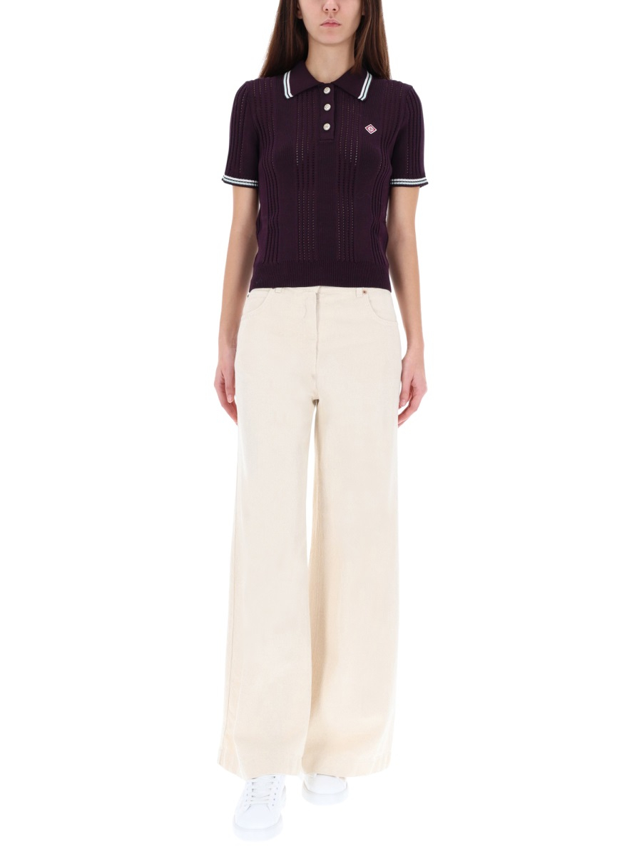 [Casablanca] Shirts Short Sleeve FW25 W-AW25-KW-1089_01AUBERGINE
